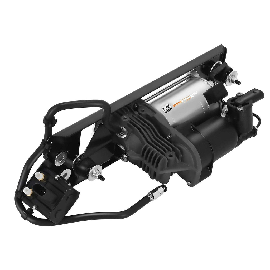 2x Luchtveer achter + Compressor met Beugel + Klep Block geschikt voor BMW 5 Serie E61 520d