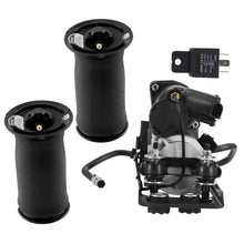 Laad de afbeelding in de galerijviewer, 2x Luchtveer achter + Compressor met Beugel + Klep Block geschikt voor BMW 5 Serie E61 520d