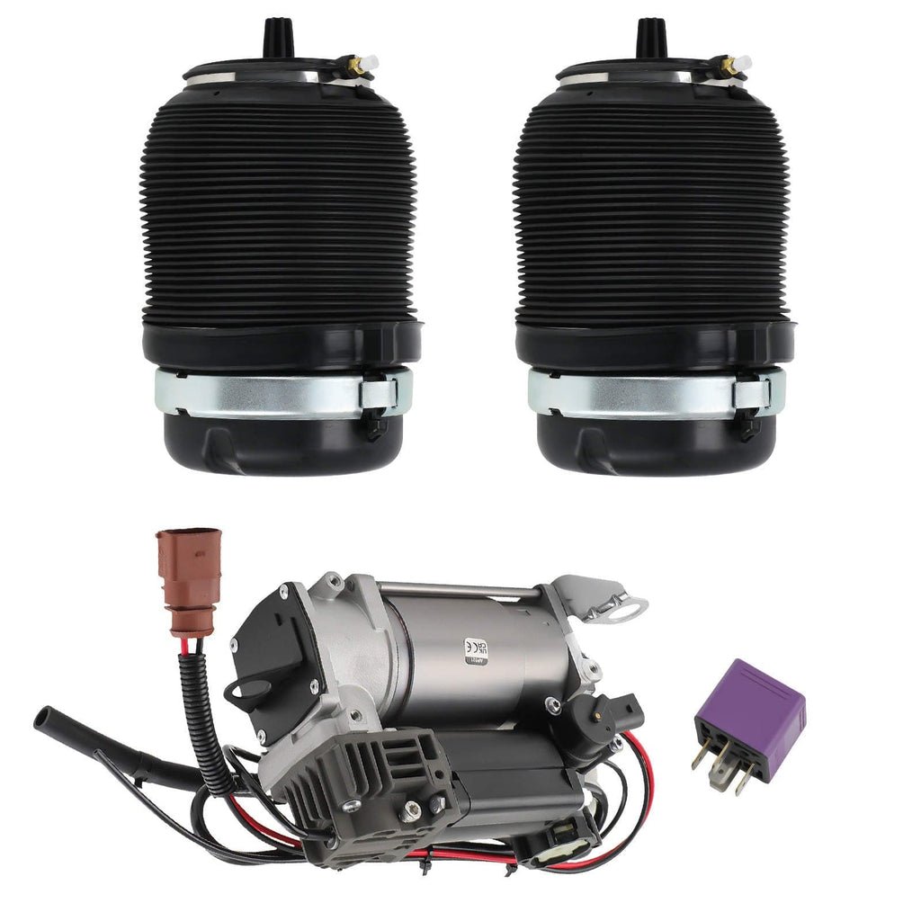 2x Luchtvering Veerpoten achter 4F0616001J met Compressor geschikt voor Audi A6 4F C6