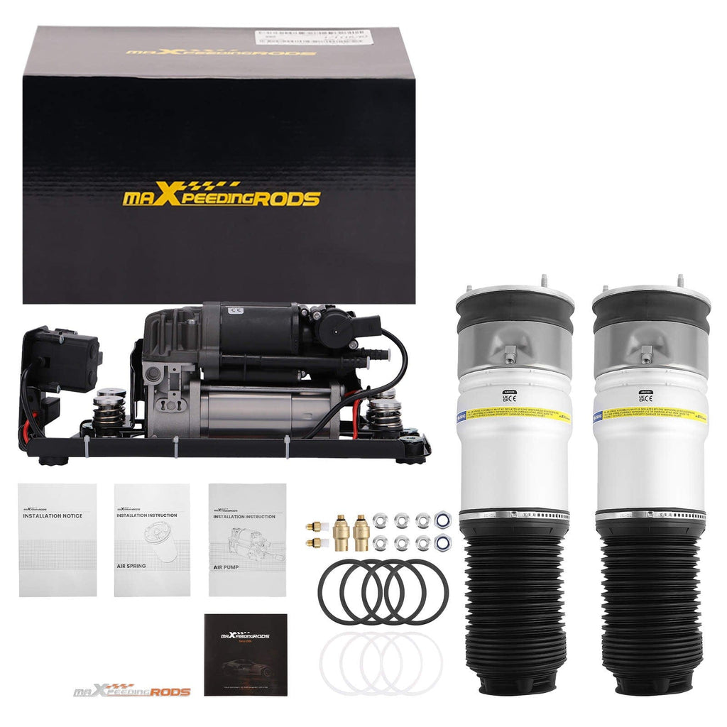Luchtvering achterzijde + Compressor + Klep Block geschikt voor BMW 7 Serie F01, F02, F03, F04