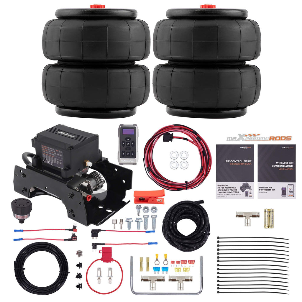 2600LBS Universal Luchtbalg + Wireless Compressor Controller Kit voor Heavy Duty