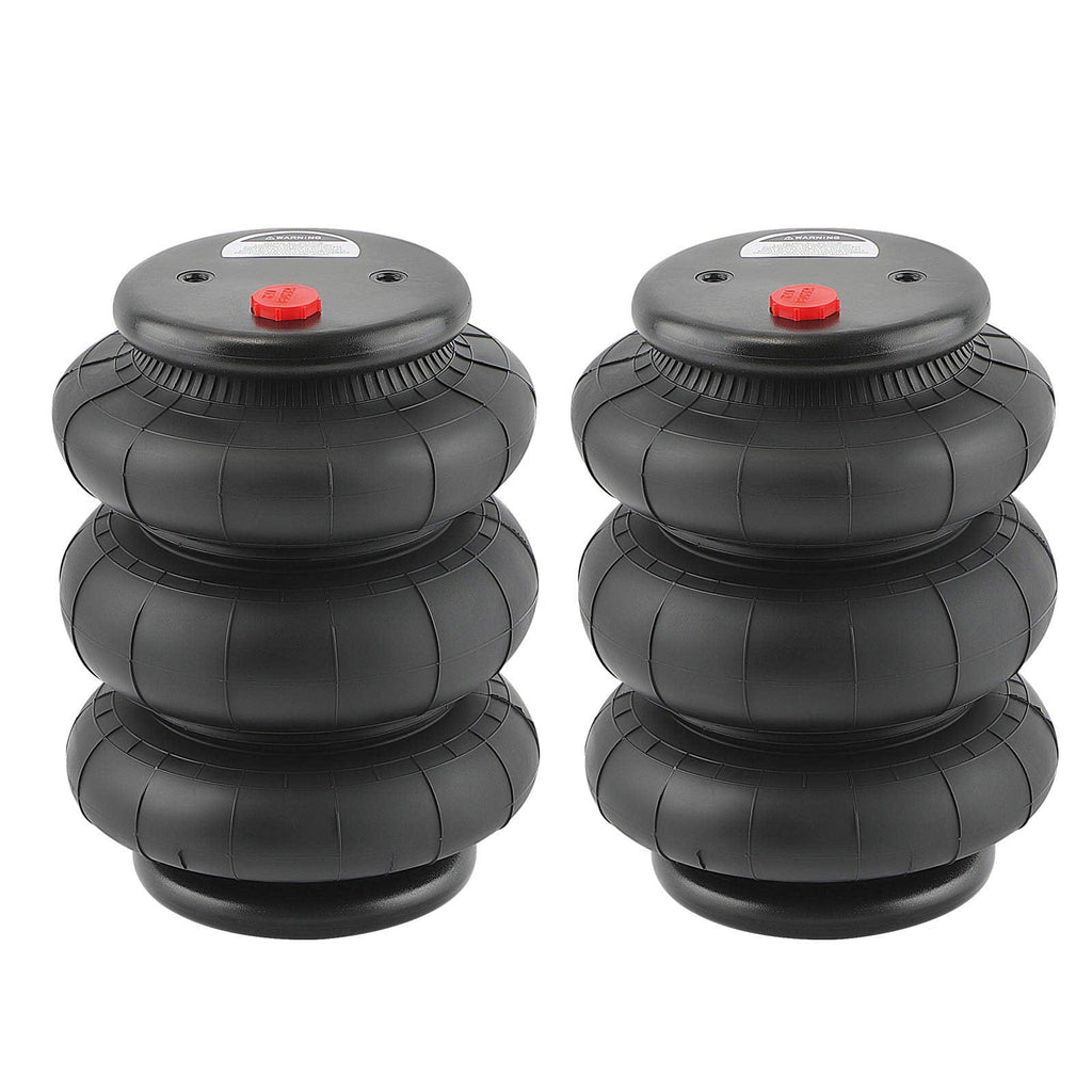 2x Luchtvering Standard 2600lbs 1/2-14NPT Triple balg Heavy Duty Truck