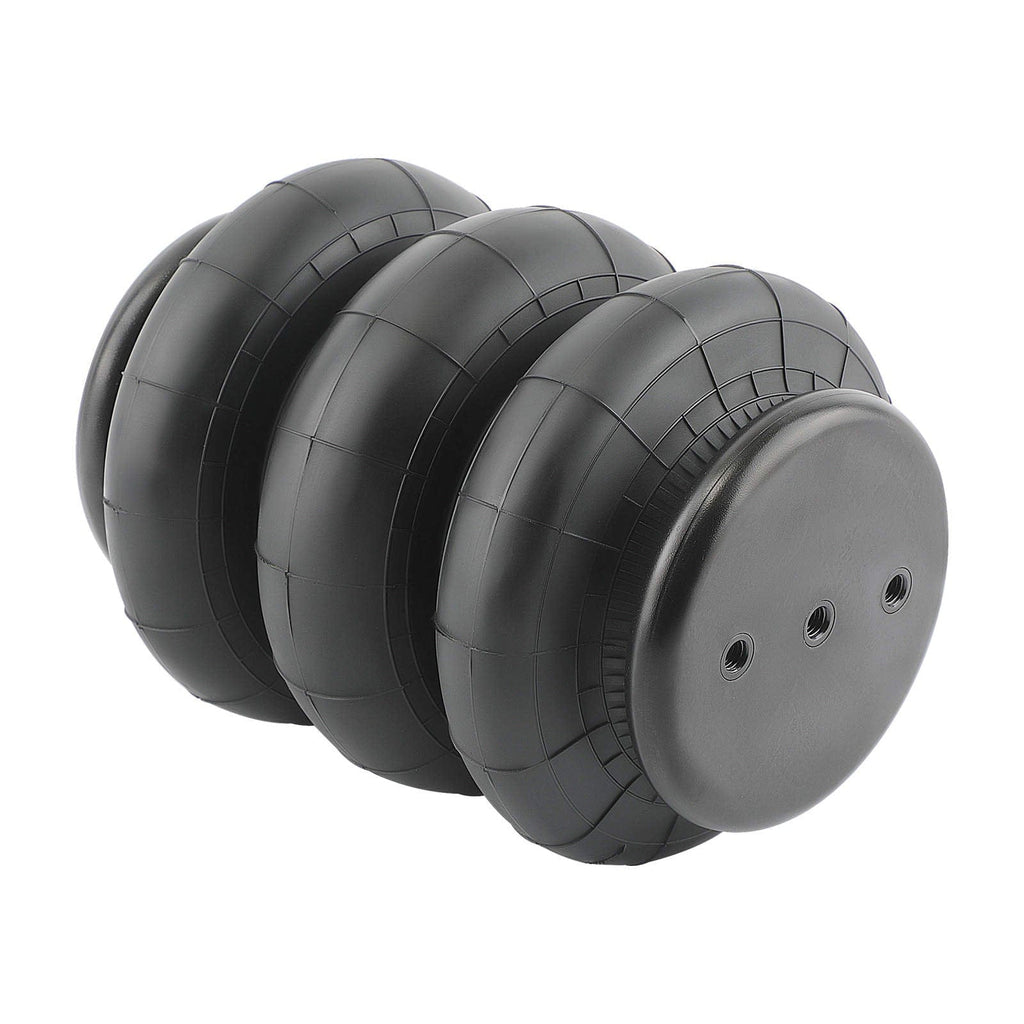 2x Luchtvering Standard 2600lbs 1/2-14NPT Triple balg Heavy Duty Truck