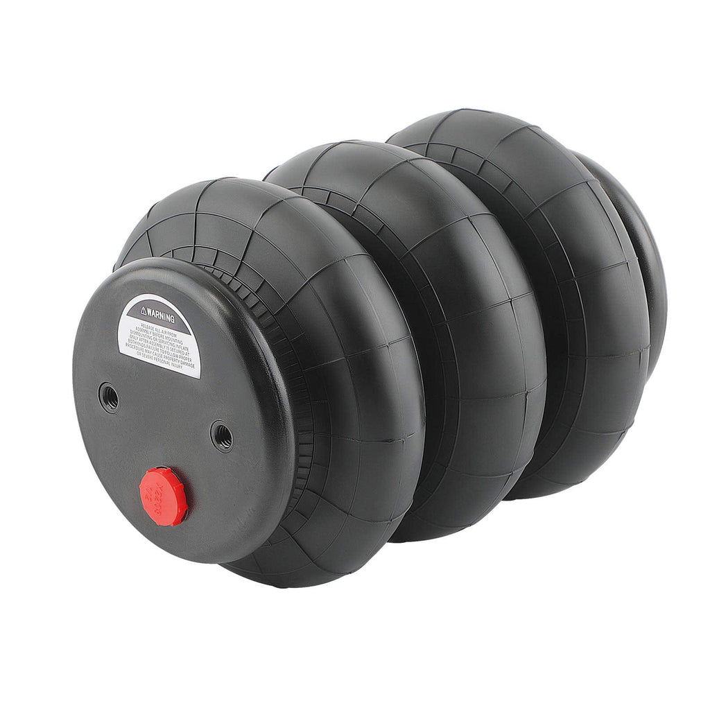 2x Luchtvering Standard 2600lbs 1/2-14NPT Triple balg Heavy Duty Truck