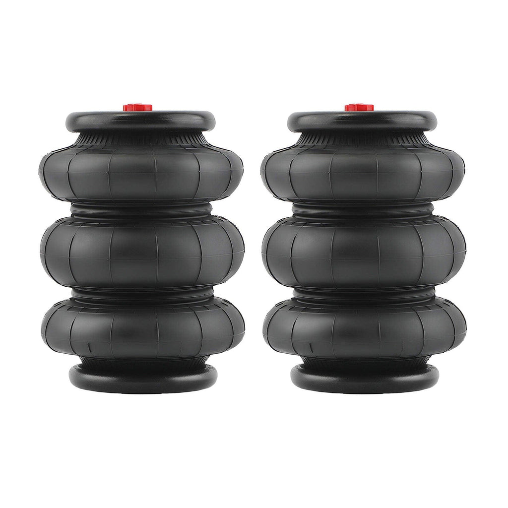 2x Luchtvering Standard 2600lbs 1/2-14NPT Triple balg Heavy Duty Truck