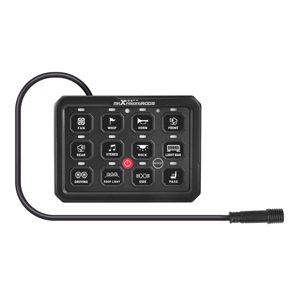 RGB 12-Switch Touch Control Panel for Car 4x4 Off-road Boat 960W