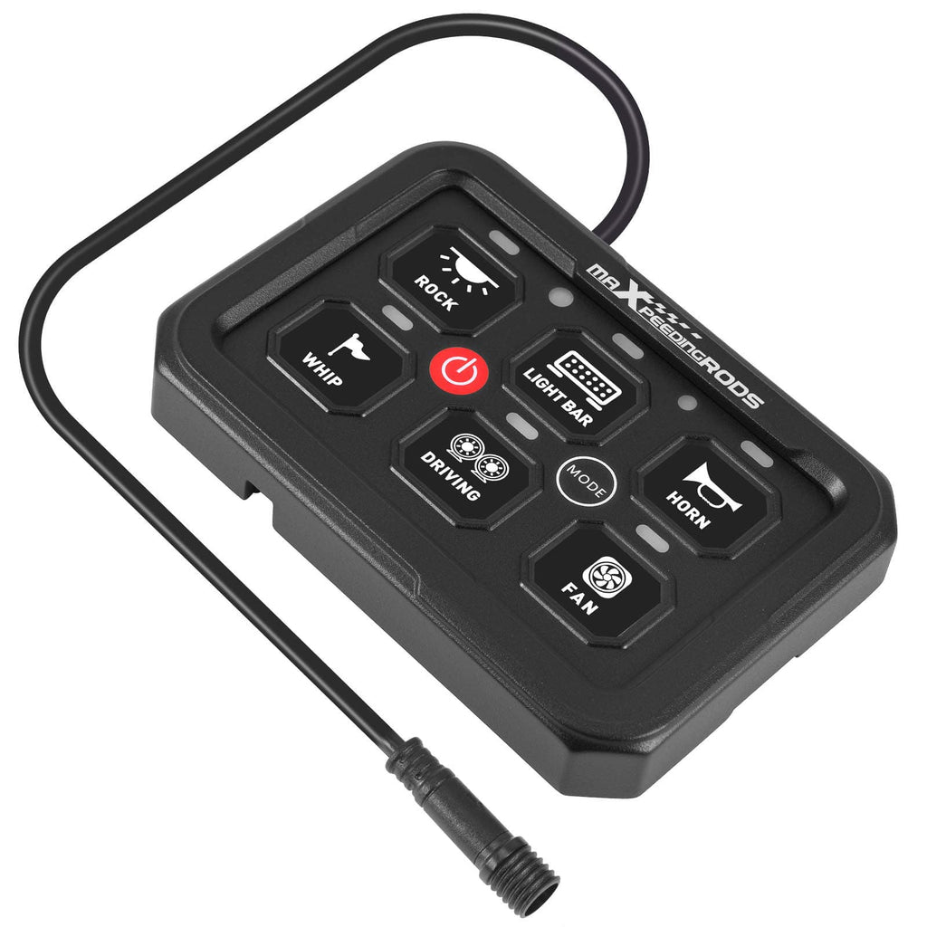 Aluminum Switch Panel for Car Offroad UTV 6 Buttons RGB 4 Modes Control