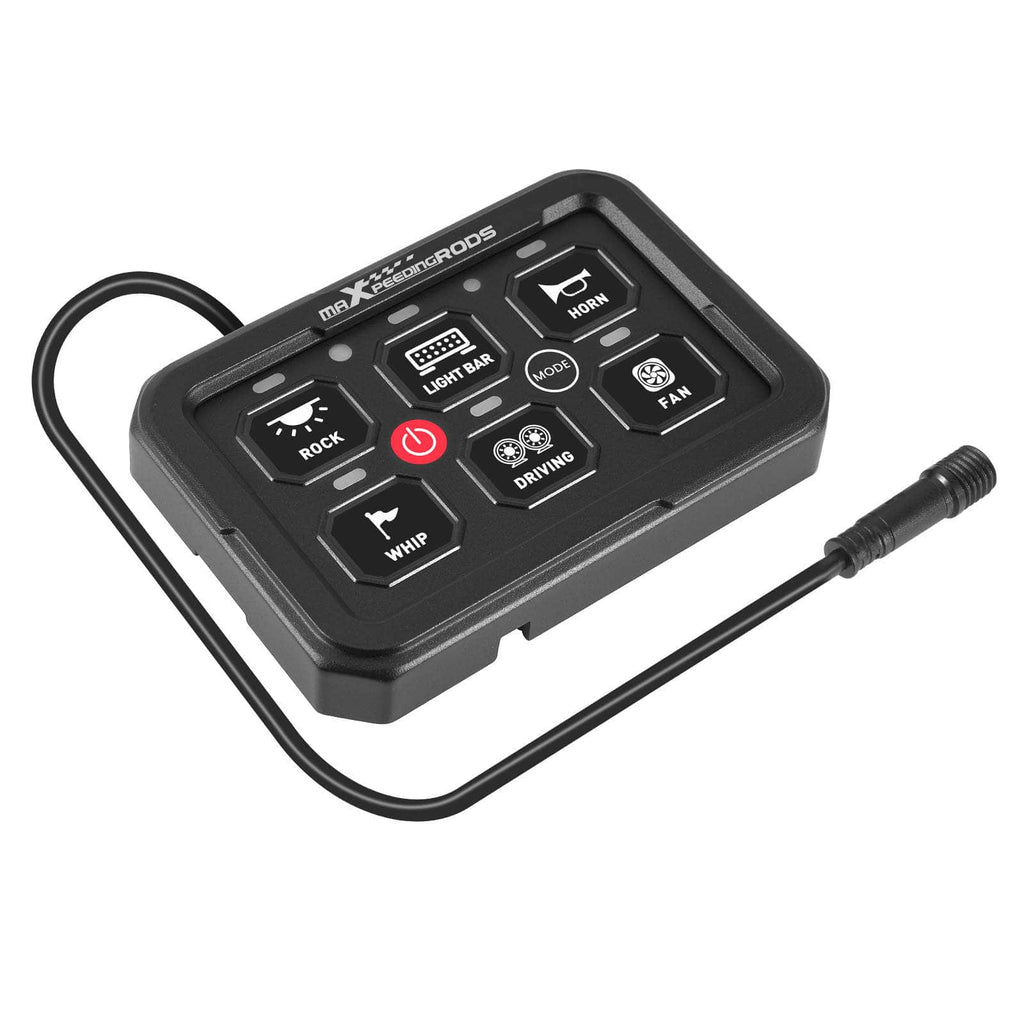 Aluminum 6-Button Touch Control Panel for Car Offroad UTV ATV SUV 12V-24V