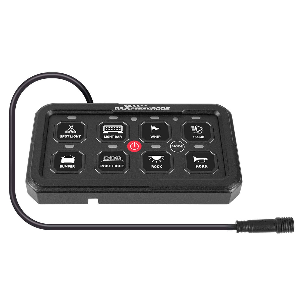 RGB Touch Switch Panel 8 Buttons for Truck UTV ATV Boat Universal 12-24V