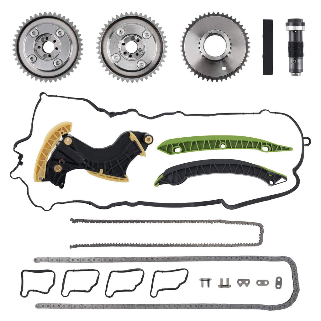 Distributiekettingset + Adjuster + Tensioner Stable geschikt voor Mercedes M271 CGI W204 S204