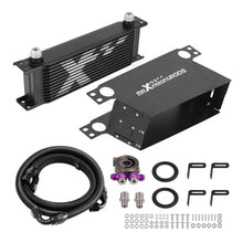 Laad de afbeelding in de galerijviewer, Oliekoeler kit universeel 13-rijen aluminium AN10 met thermostaatadapter