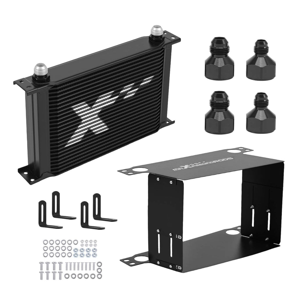 Oliekoeler kit universeel 25-rijen aluminium AN-10 met adapters