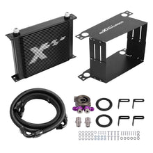 Laad de afbeelding in de galerijviewer, Oliekoeler kit universeel 30-rijen AN10 aluminium met sandwichadapter