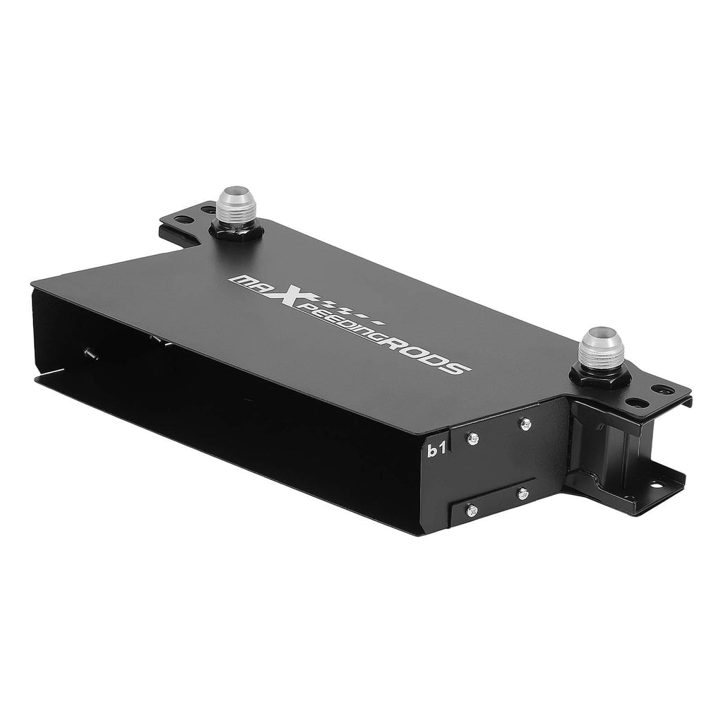 Oliekoeler kit universeel 7-rijen AN10 aluminium met haakse sandwichadapter en thermostaat