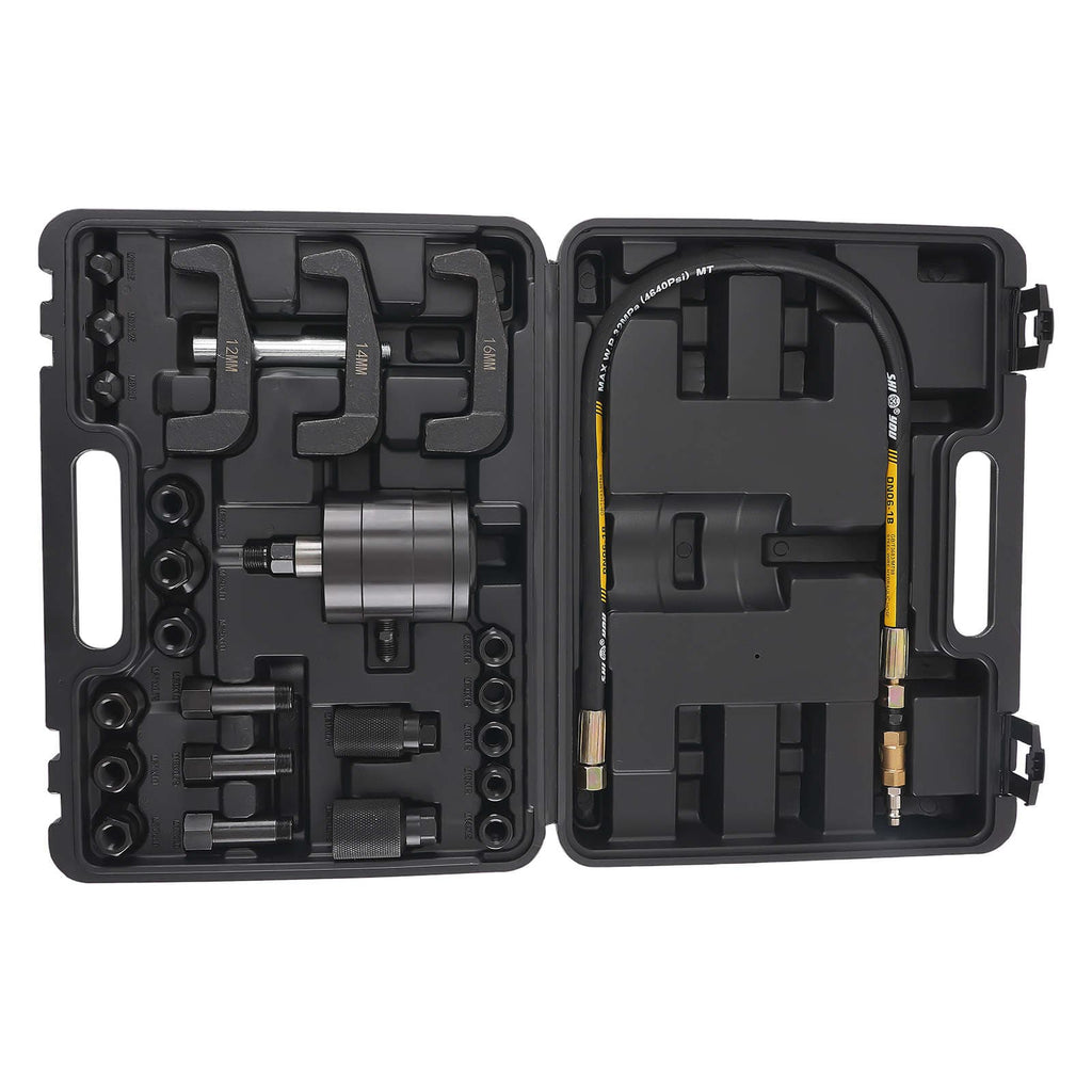 Professional Pneumatic Diesel Injector Puller met 19 Adapters