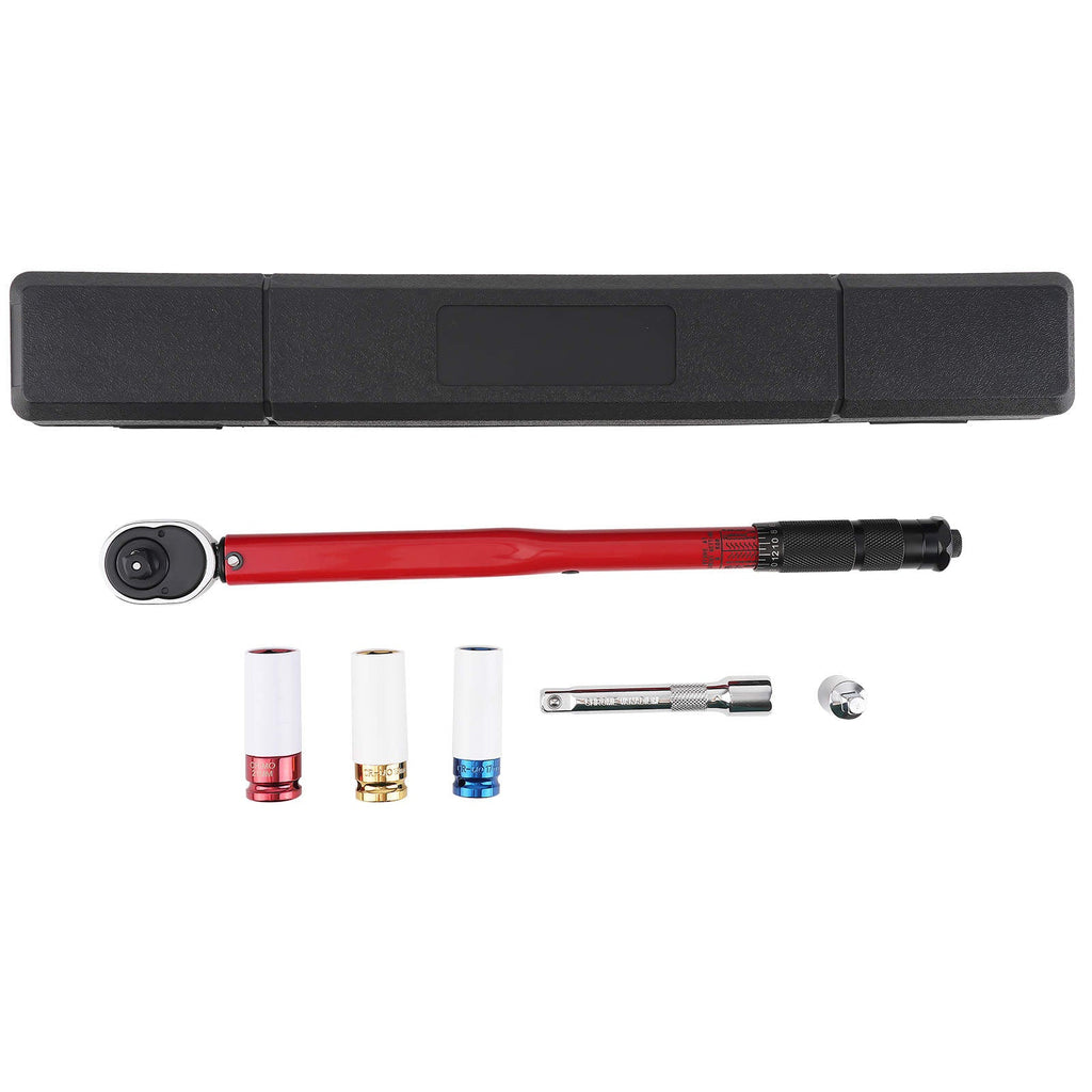 Torque wrench 40Cr ±4% met 3 special sockets 17/19/21mm and transport box