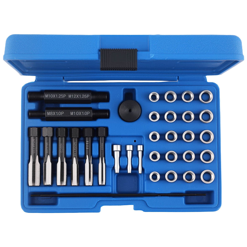 Glow plug thread repair kit 33-piece M8-M14 for cylinder head