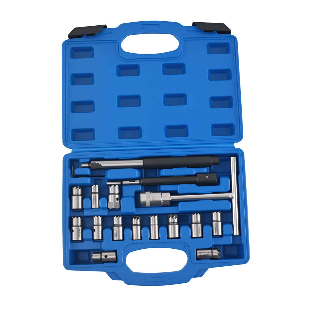 Diesel Injector Seat Cutter Cleaner Universal 17 pieces suitable for Mercedes-Benz