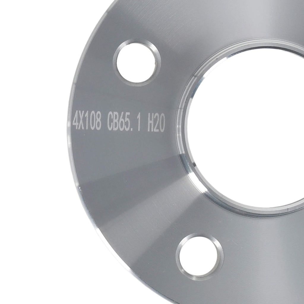 2 stuks 20mm Spoorverbreders geschikt voor Peugeot 4-hole 108mm M12x1.25x55 CB65.1mm Aluminium