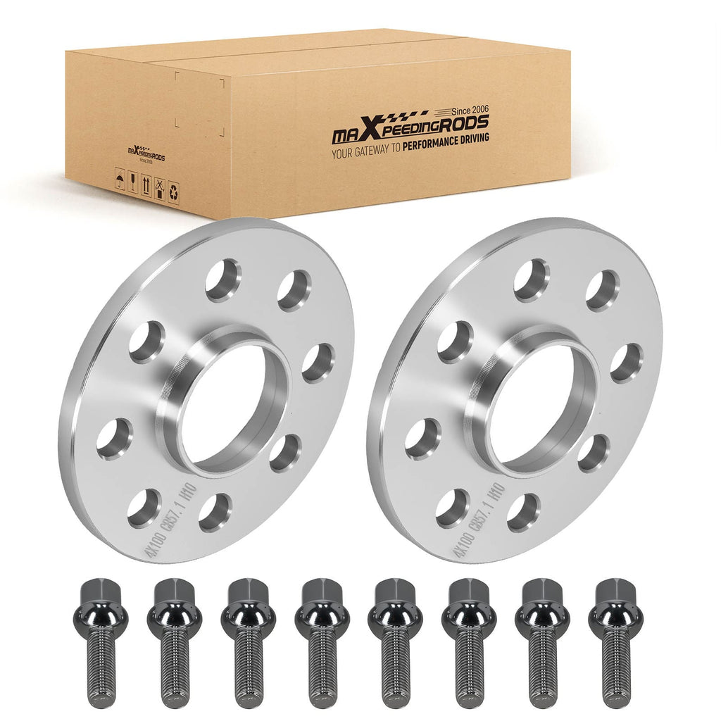 2 stuks 10mm Spacers geschikt voor VW 4x100 57.1 M12x1.5x35mm Alloy 6061-T6