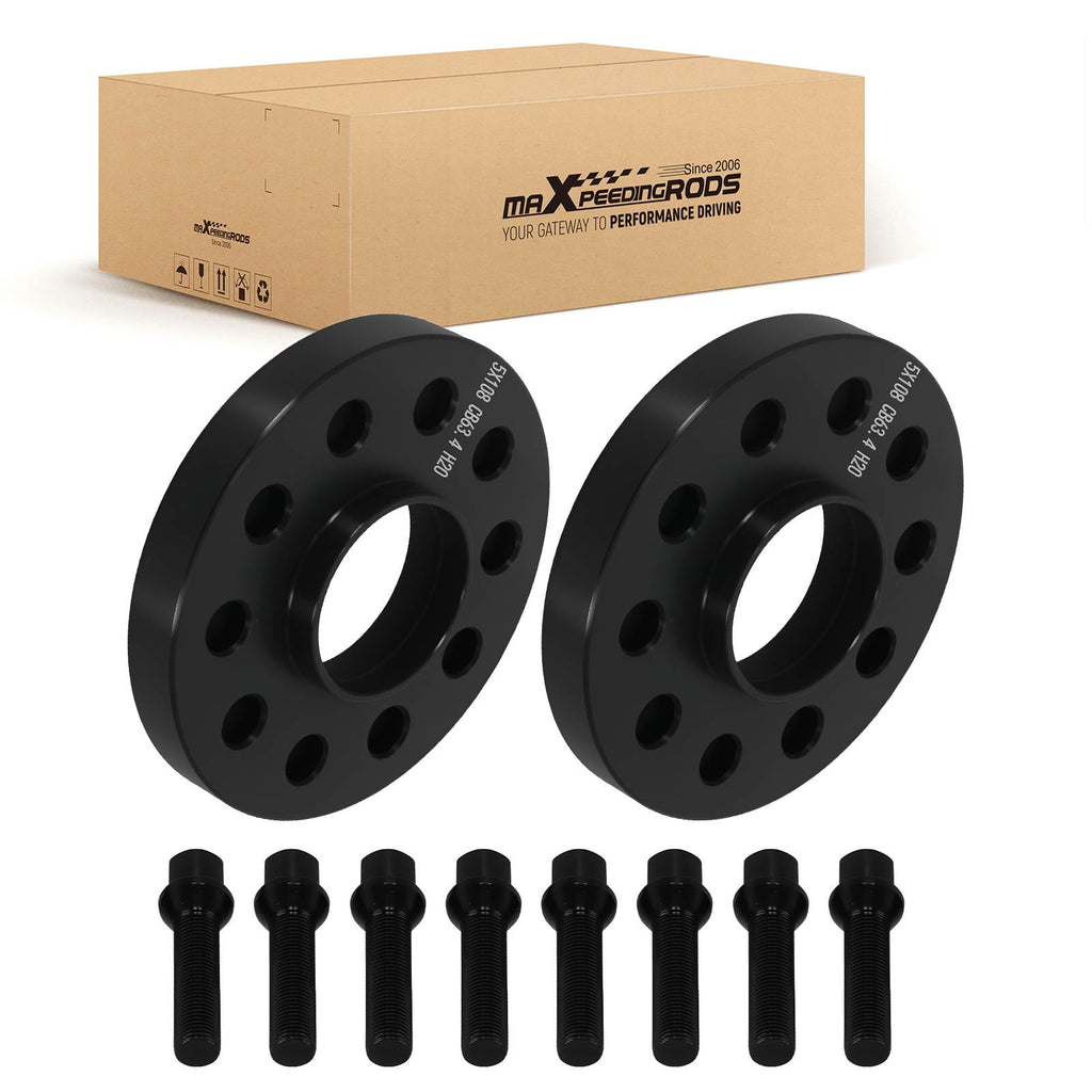 20mm 6061-T6 Aluminium Spacers geschikt voor Volvo 5x108 M14x1.5 63.4mm Diameter