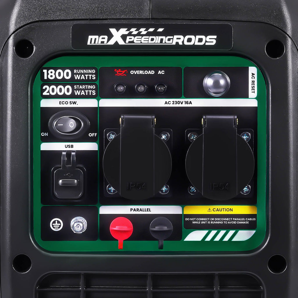 2kW Aggregaat Inverter Generator 58dB – 18kg Draagbaar 2x230V & 2x USB