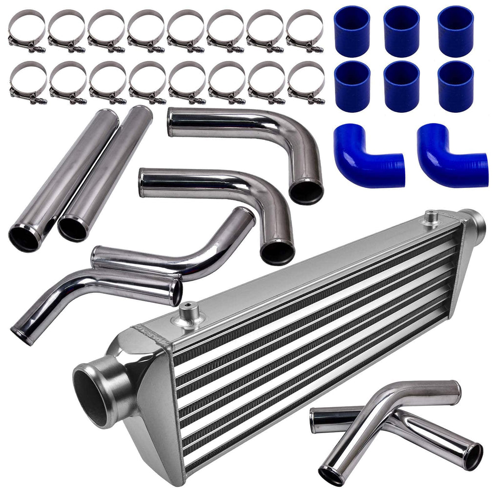 Universal Turbo Intercooler 27x7x2.52.5 Aluminium Pipe and Couplers Kit
