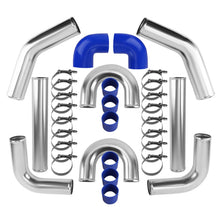 Laad de afbeelding in de galerijviewer, 600x 300x 76mm Black Intercooler + 3 76mm Intercooler Piping Kit Hose Kits