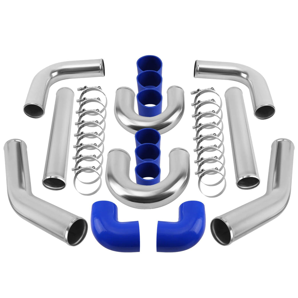 600x300x76mm 3 Universal Aluminium Intercooler + 2.5 64mm Intercooler Pipe Kit