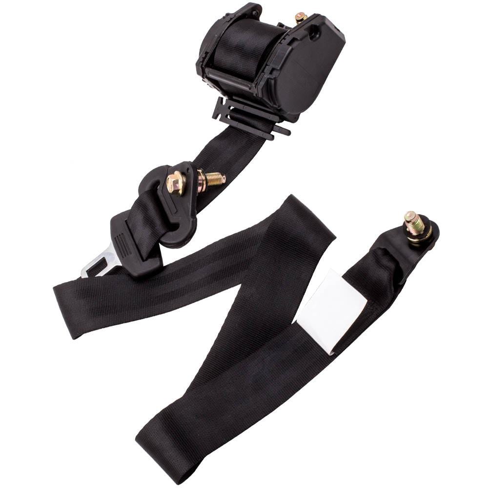 2x Adjustable 3-Point Retractable Lap Car Truck Safety Belts