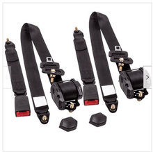 Load image into Gallery viewer, Diagonal Car Seat Belt 3 Point Black