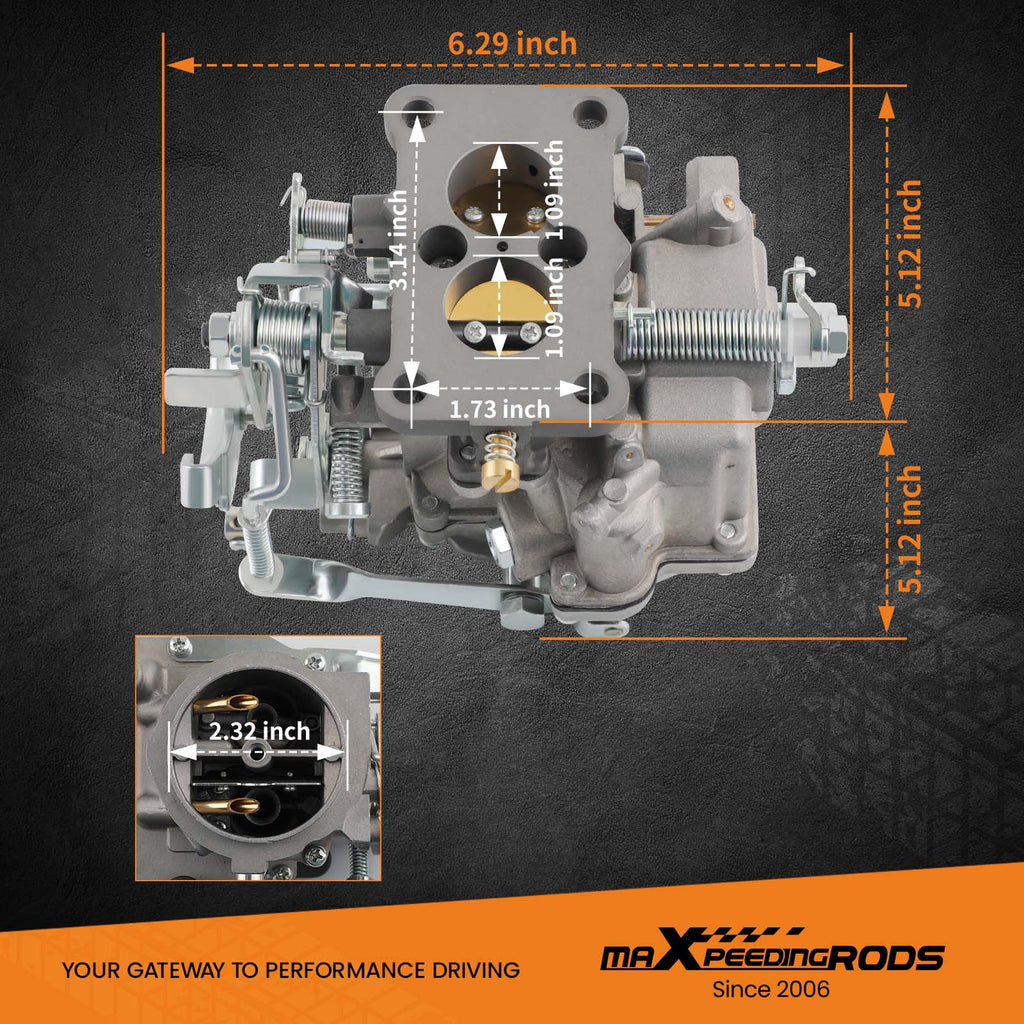 Carburetor geschikt voor Toyota Carburetor 3K 4K geschikt voor Corolla Lite Forklift 21100-24034/ 35/45