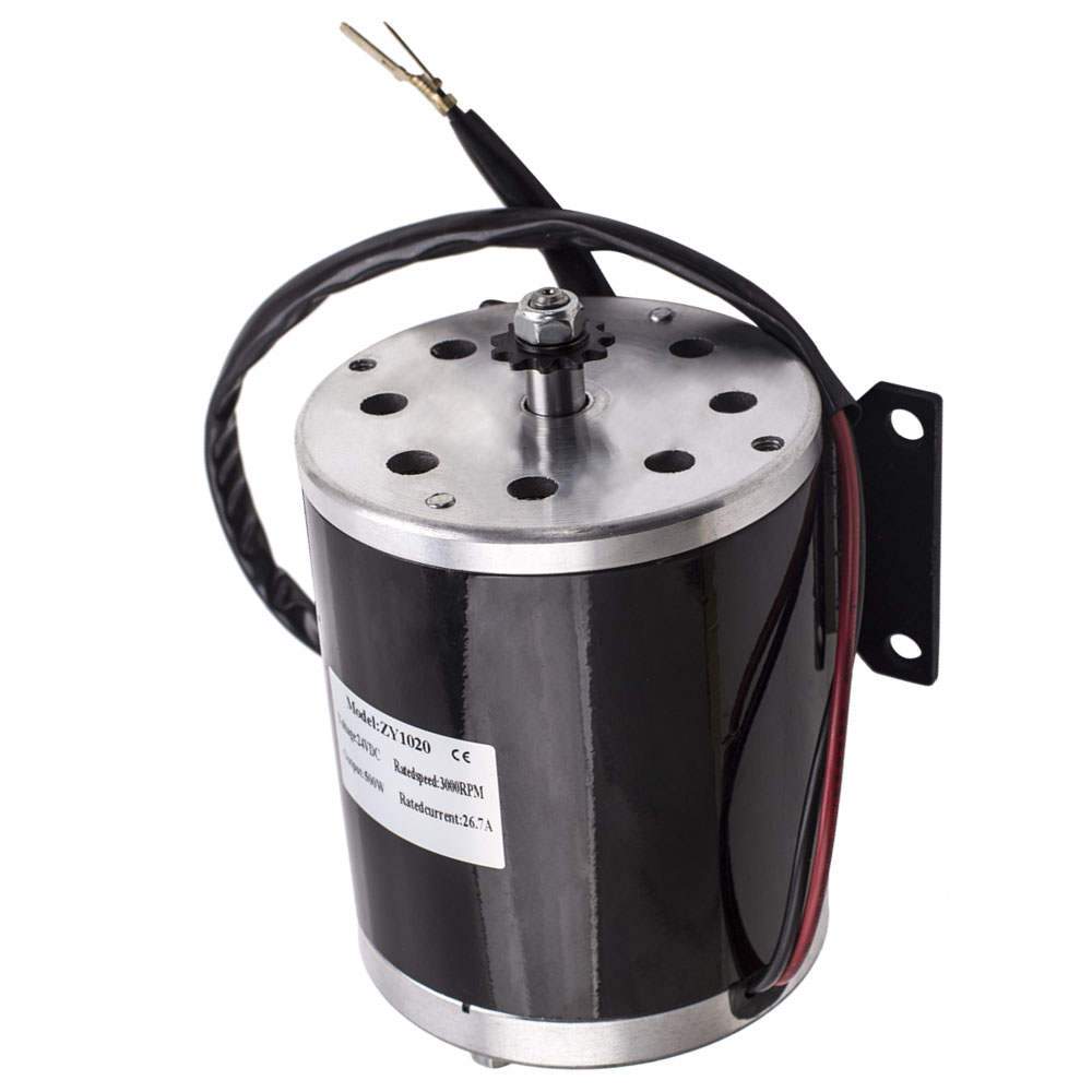 500W 24V DC Electric Motor for E-Bike Scooter Brushed DIY Motor With Bracket