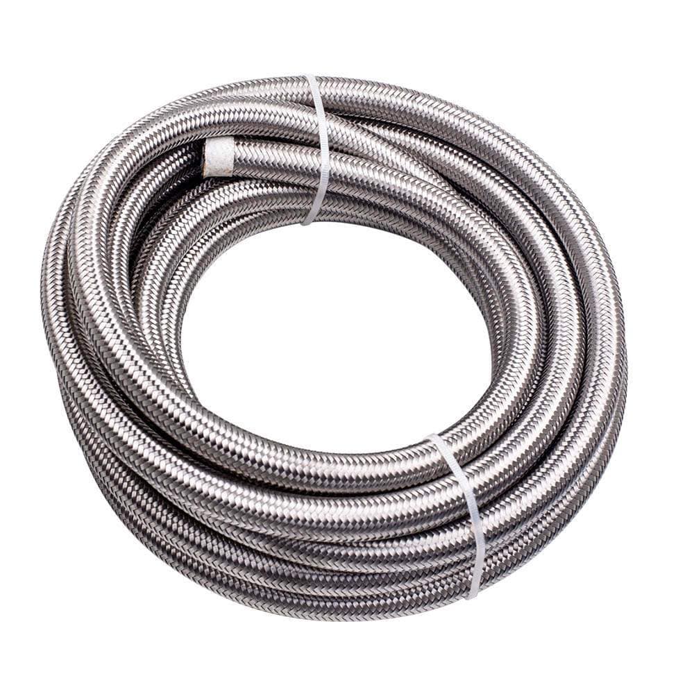 AN10 -10AN AN-10 20FT Stainless Steel Braided Fuel Line Hose Swivel Fitting Kit