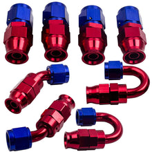 Laad de afbeelding in de galerijviewer, 20FT AN6 Roestvrij staal PTFE E85 Fuel Line Hose + Swivel Fitting Hose End Kit