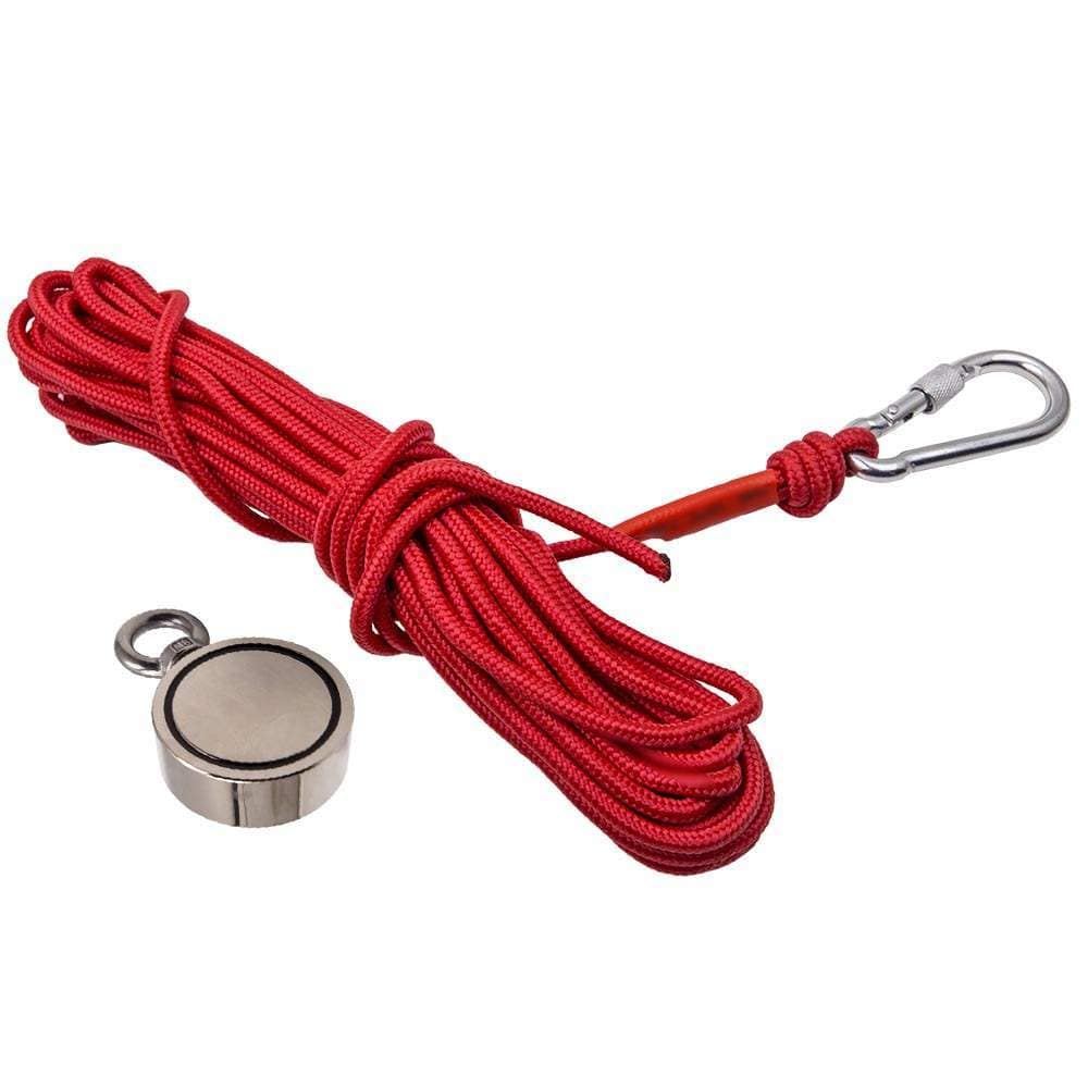 Round Fishing Magnet 120kg + Eyebolt + 10M Rope for magnetic fishing, new River