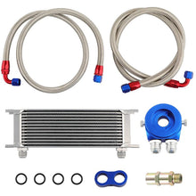 Load image into Gallery viewer, 13 Row Oil Cooler AN10 Adapter Oil Filter Oil Line Kit