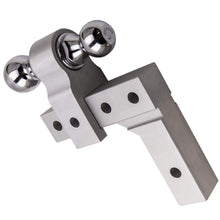 Load image into Gallery viewer, Adjustable Aluminum Mount Double Ball Hitch 2" Receiver Hook and Trailer Tow Lock