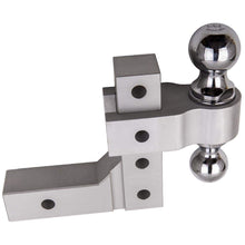 Load image into Gallery viewer, Adjustable Aluminum Mount Double Ball Hitch 2" Receiver Hook and Trailer Tow Lock