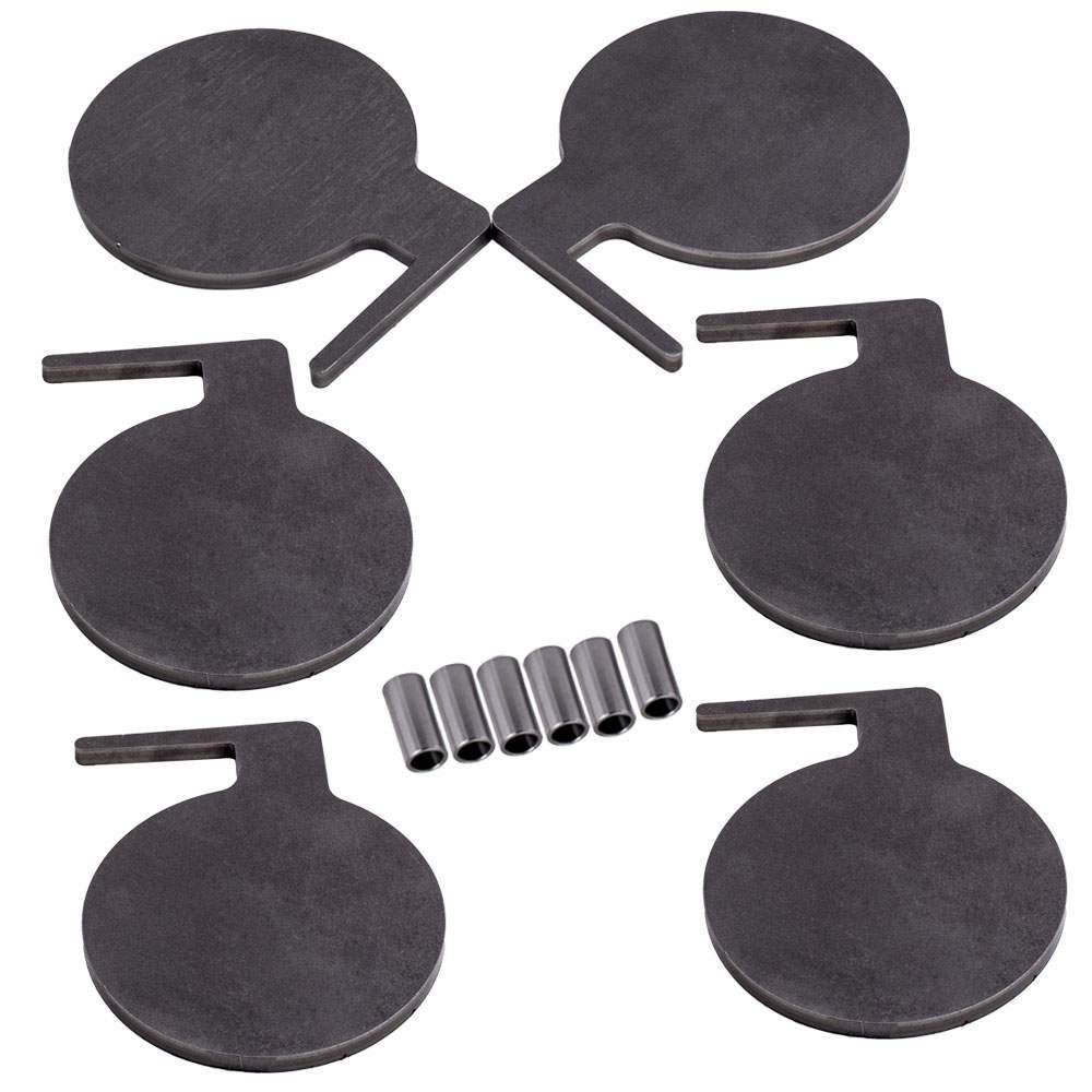 6"x 3/8" Q235 Steel Shooting Range Targets Target Tree Metal Paddles W/ Tubes