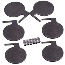 Load image into Gallery viewer, 6"x 3/8" Q235 Steel Shooting Range Targets Target Tree Metal Paddles W/ Tubes