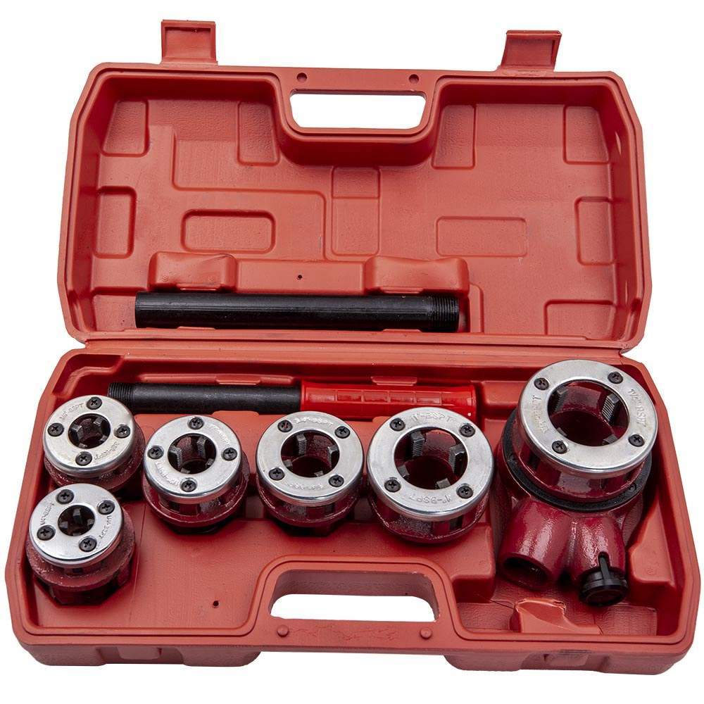 Ratchet pipe threader handle gereedschap set 1/2 3/4