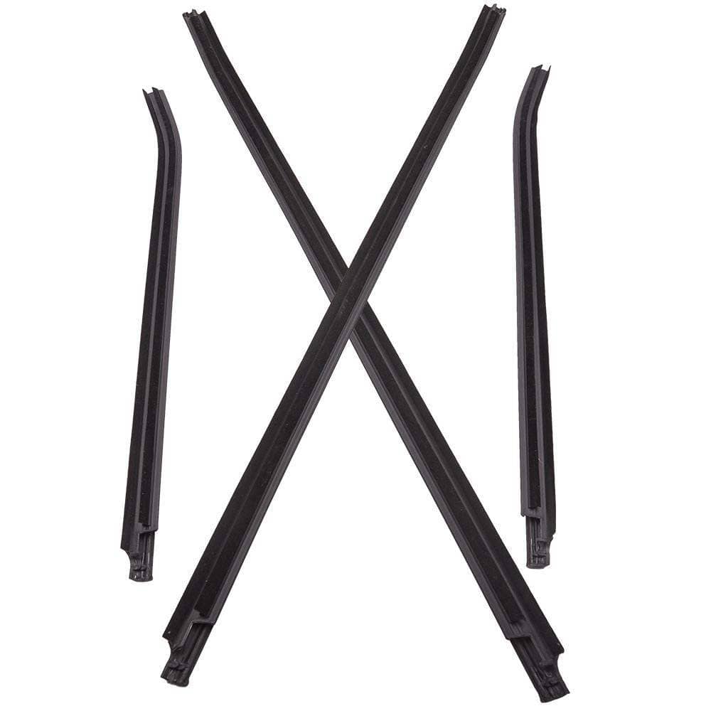 4 Window Glass Seals Buitenste Door Weather Strip geschikt voor Toyota Hilux Double Cab 05-15