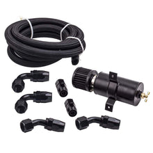 Laad de afbeelding in de galerijviewer, 0.75L Aluminium Oil Catch Can met Luchtfilter + AN10 Hose Fittings