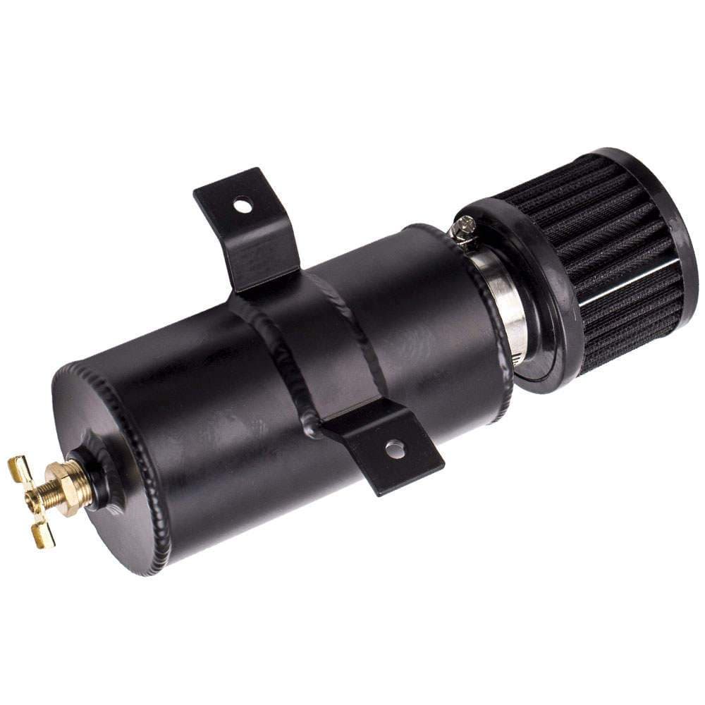 0.75L Aluminium Oil Catch Can met Luchtfilter + AN10 Hose Fittings