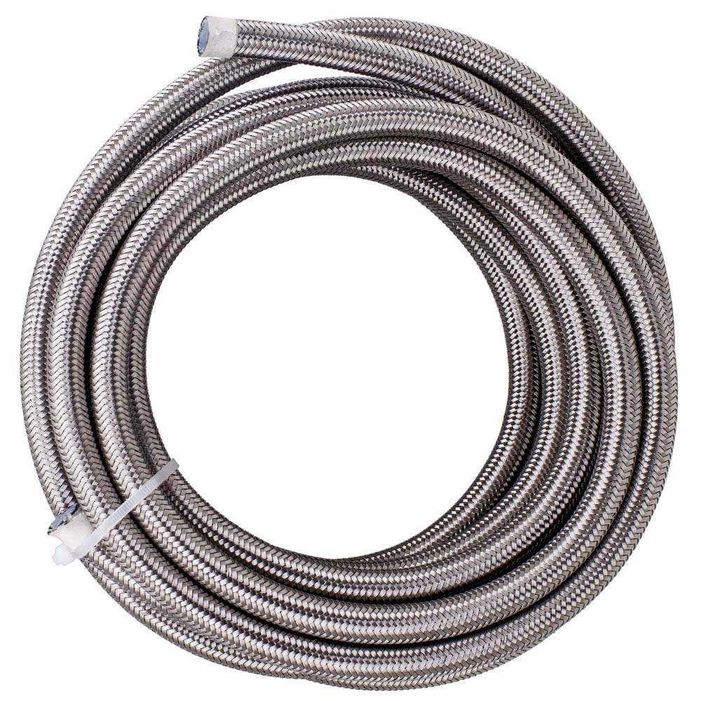 6M AN8 Braided Staal Fuel Oil Line Hose End Fitting Kit