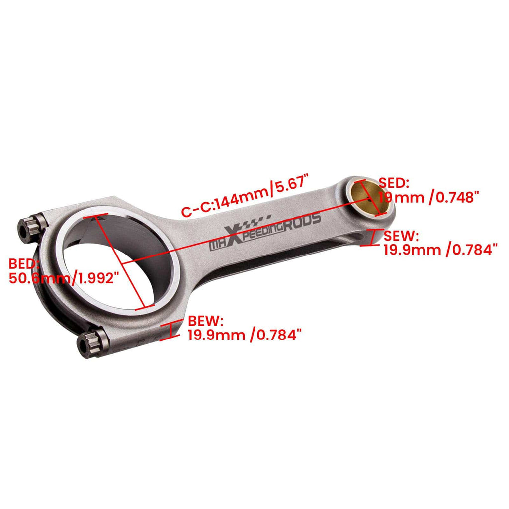 H-Beam Drijfstangen geschikt voor VW Golf MK4 Passat geschikt voor Audi TT 1.8T 19mm Pin Con Rod 800hp