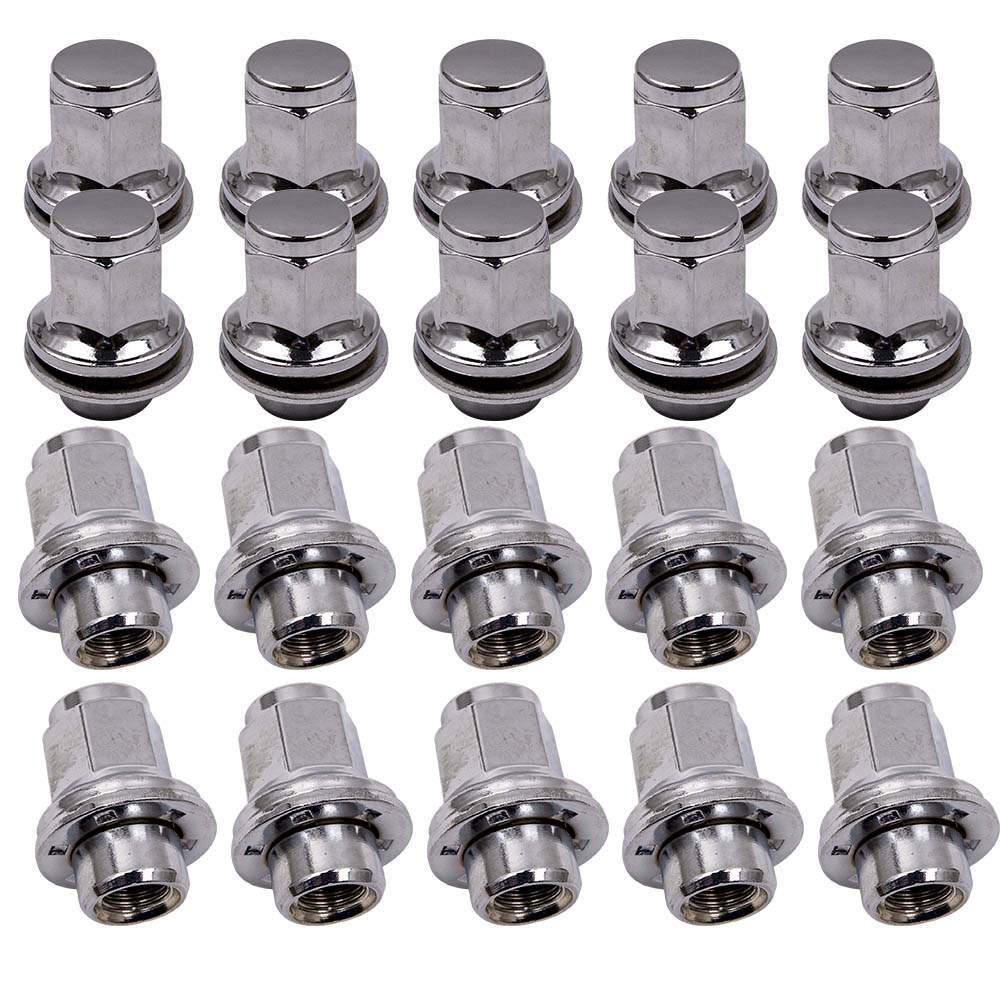 20 pcs Open Wheel Nut Lock M12 x 1.5 Fits Jaguar S-Type X200 99-08