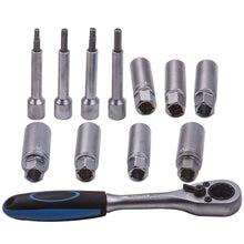 Laad de afbeelding in de galerijviewer, 18-Stuk Luchtvering Repair Gereedschap Kit met Ratchet and Sockets