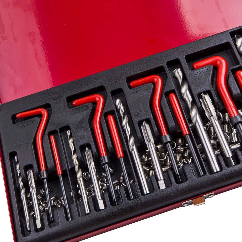 131x Thread Repair Kit Metric M5 M6 M8 M10 M12 High Speed Steel Drill